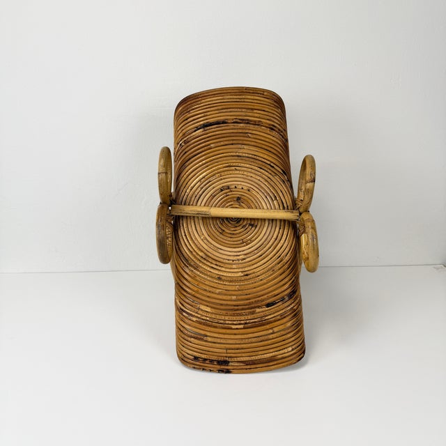 Magazine Rack in Wicker from Vivai Del Sud, Italy, 1970s For Sale - Image 11 of 13