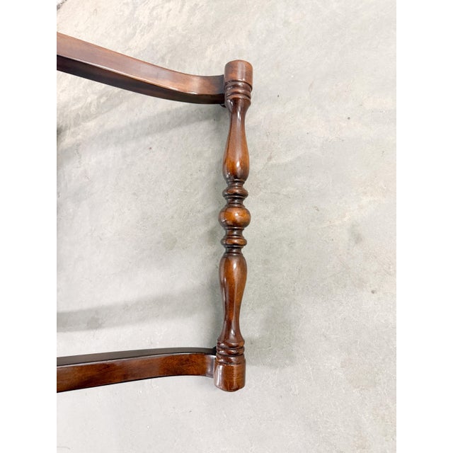 Late 20th Century Regency Campaign-Style X-Base Cane Stools in the Manner of Gillows of Lancaster For Sale - Image 12 of 12