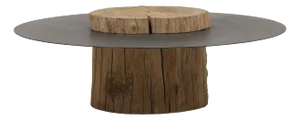 Iron Disk Stump Coffee Table