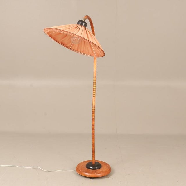 1970s Adjustable Gooseneck Floor Lamp with Pink Shade from Markslöjd, Sweden, 1970s For Sale - Image 5 of 8