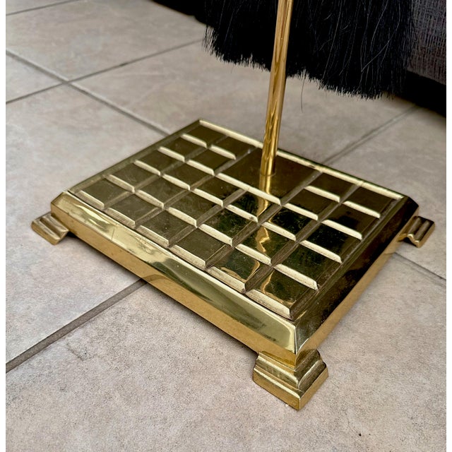 Set Modernist Brass Fireplace Tool Set For Sale - Image 11 of 16