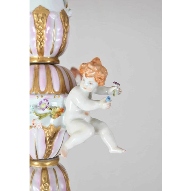 Italian Porcelain Chandelier from Capodimonte For Sale - Image 6 of 6