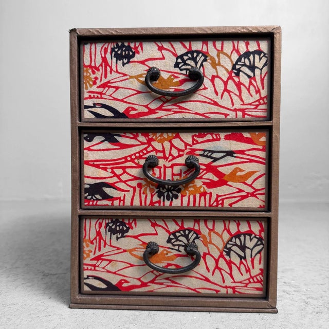 Mid-Century Modern Vintage Japanese Mini Chest of Drawers, 1950s For Sale - Image 3 of 9