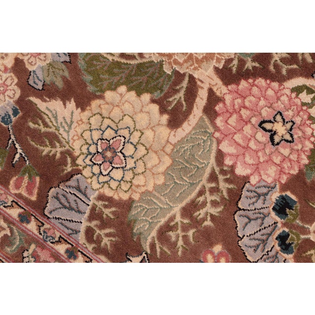 Shabby Chic Nagi Pak-Persian Brown/Blue Wool Rug - 8'2'' X 10'4'' For Sale - Image 4 of 9