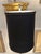 Elegant midcentury modern pair of chrome and marble table lamps having elongated thin chrome columns on white marble cube...