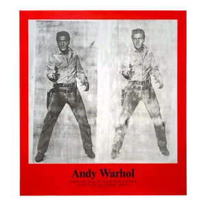 Andy Warhol Foundation Vintage 1996 Lithograph Print Pop Art Museum Poster " Double Elvis " 1963