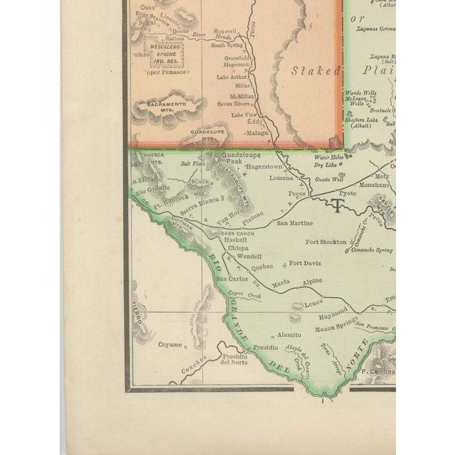 Black Antique Map of the Central United States with Chicago to Denver by Ran McNally, 1899 For Sale - Image 8 of 12