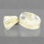 Plastic Kaso Cream-White and Mirror Acrylic Resin Clip Earrings For Sale - Image 7 of 10