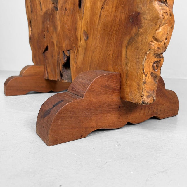 Brown Japanese Keyaki Zelkova Root Wood Decoration, 1900s For Sale - Image 8 of 15