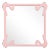 Fleur Home Carnival St. Roch Square Mirror in Authentic Pink, 36x36 For Sale