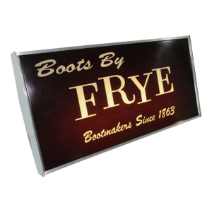 Vintage Frye Boot Light Up Advertising Sign