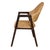 Contemporary Matthew Izzo Home Walter Round Back Woven Rattan Dining Chair With Dark Wood Frame For Sale - Image 3 of 10