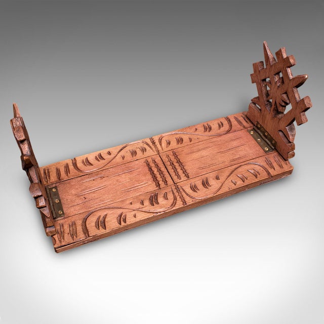 Vintage Extending Book Slide, Anglo Indian, Teak, Novel Stand, Art Deco, c.1930 For Sale - Image 9 of 10