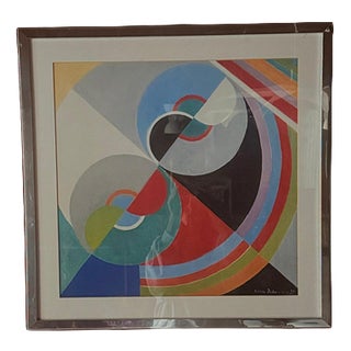 After Sonia Delaunay, Rythme Couleur No. 1076, Paper and Silver For Sale