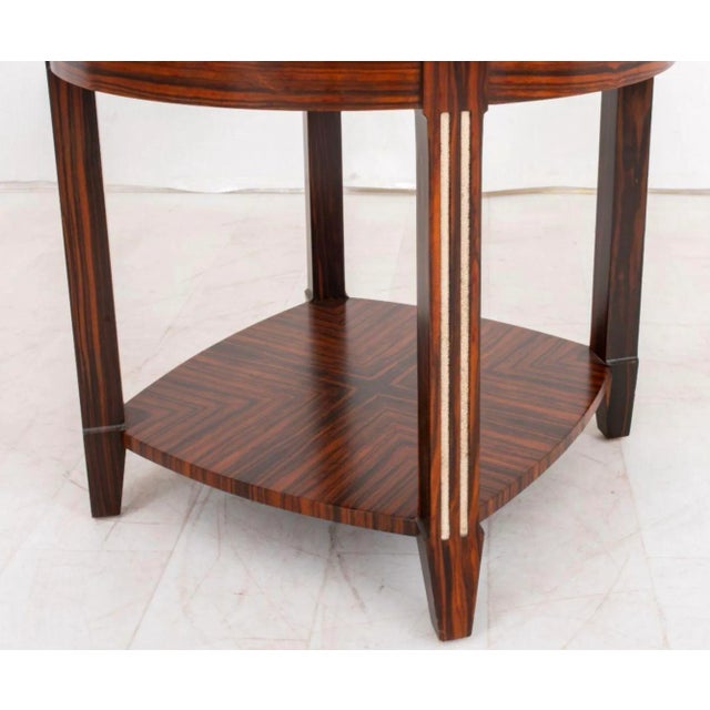 Art Deco Faux Shagreen Side Table, C. 1980's For Sale - Image 4 of 6