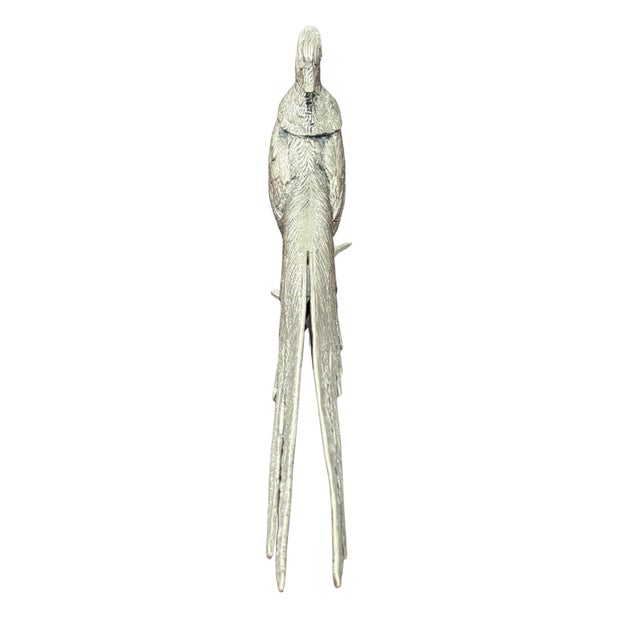 Gucci Vintage Gucci Italy Silver-Tone Pheasant Figurine For Sale - Image 4 of 7