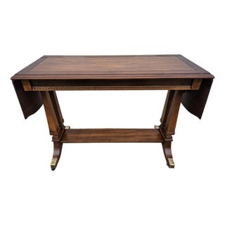 Mahogany Regency Drop Leaf Sofa or Console Table For Sale