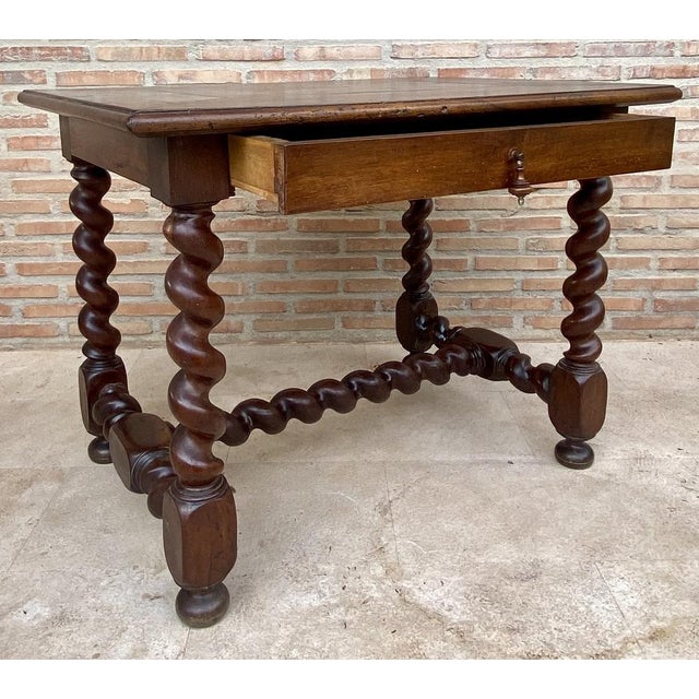 Antique French Walnut Worktable For Sale - Image 5 of 15