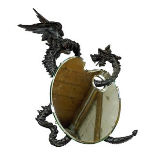 Victorian Mirror With Carved Dragon Attr. To Gabriel Viardot Ca. 1880 For Sale