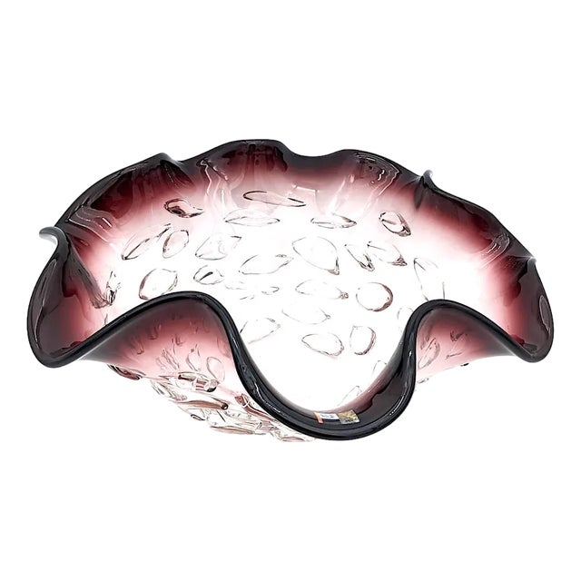 Nubium Centerpiece in Amethyst Murano Glass and Crystal from YourMurano For Sale