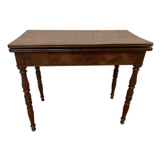 Louis Philippe Style Mahogany and Veneer Game Table, 1800s For Sale