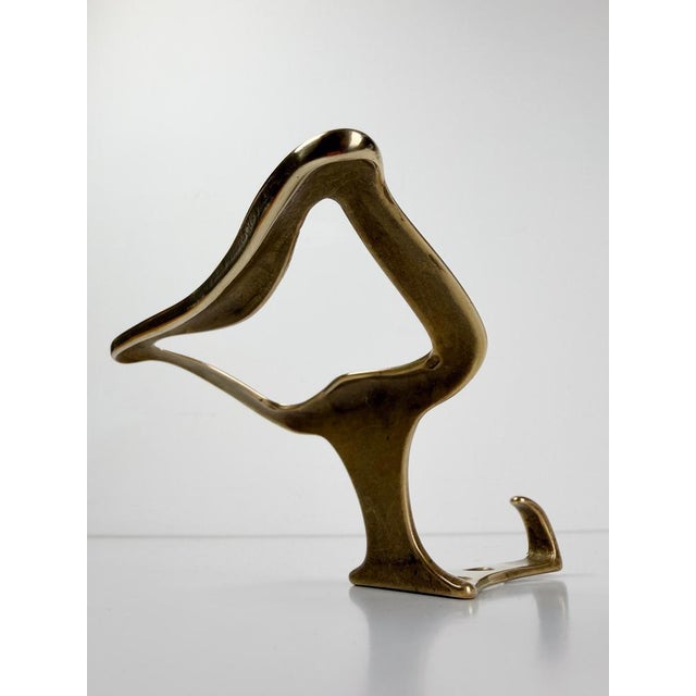 Mid-Century Modern Italian Brass Wall Coat Hooks in the style of Osvaldo Borsani, 1950s, Set of 2 For Sale - Image 14 of 18