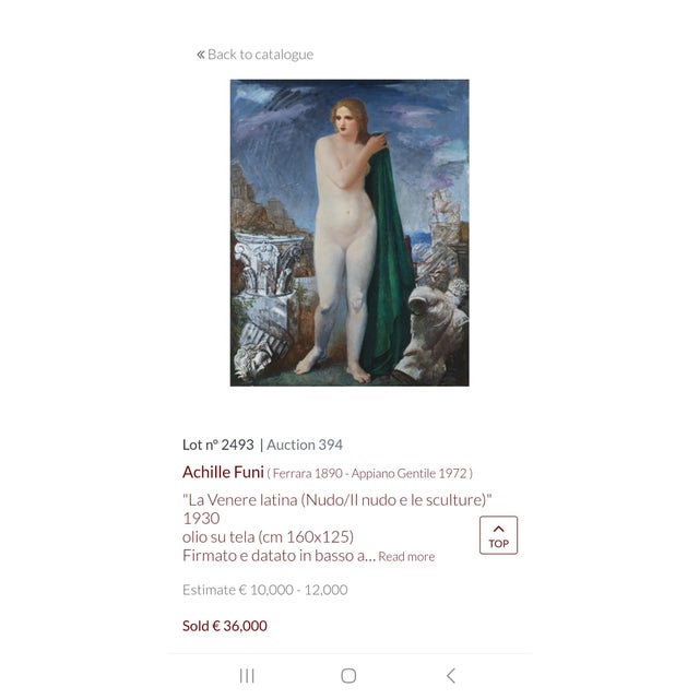 Madonna Con Il Bambino, Signed Italian Oil on Canvas Masterpiece, Achille Funi (1890–1972). For Sale - Image 13 of 13