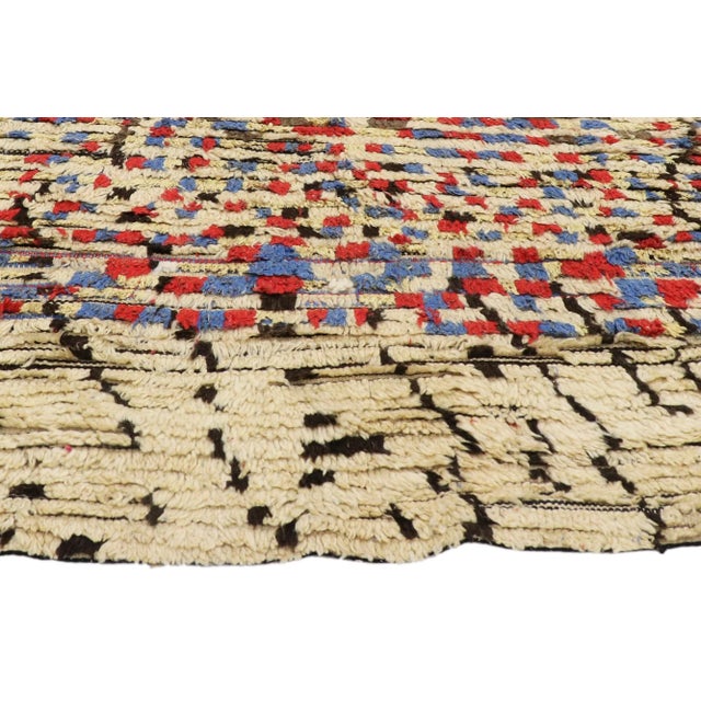 Berber Tribes of Morocco Vintage Berber Moroccan Azilal Rug - 04'11 X 10'00 For Sale - Image 4 of 10