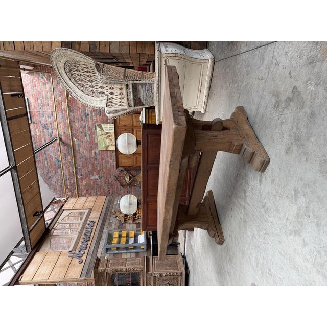 Monastery‑Style Oak Table, 1960s For Sale - Image 3 of 14