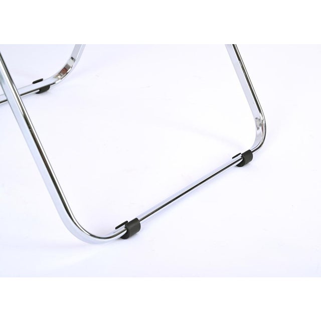 Metal Acrylic Glass Pink and Chrome Plia Chairs by Piretti for Castelli, Italy, 1970s, Set of 4 For Sale - Image 7 of 18