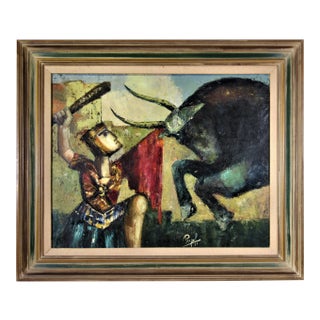 Francisco Pujol, Lucha Con El Toro, Circa 1955 For Sale