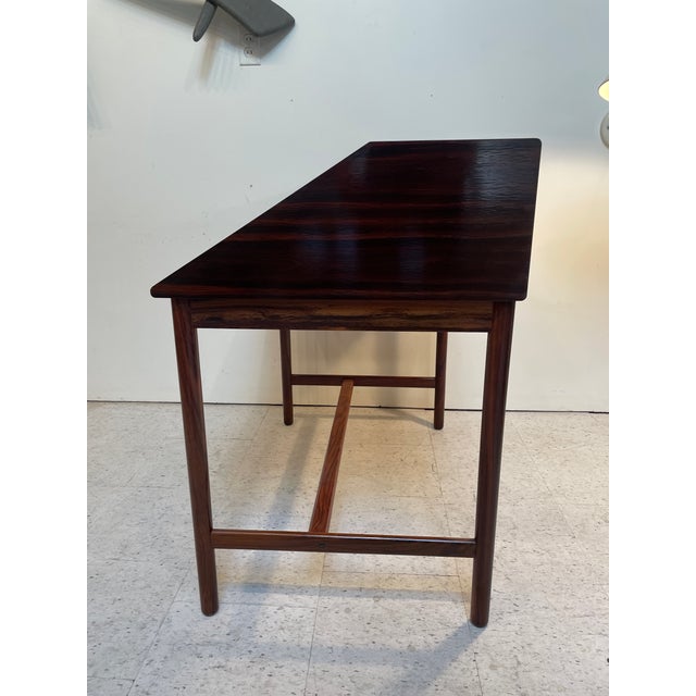 Mid-Century Modern Vintage Rosewood Slant Front Secretary Desk For Sale - Image 3 of 7