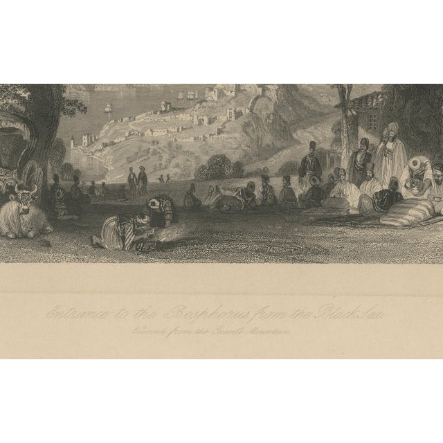 After Thomas Allom, Entrance to the Bosphorus from the Black Sea, 1838, Print on Paper, Framed For Sale - Image 5 of 9