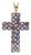 Late 20th-Century 14 Karat Yellow Gold Natural Tanzanite Cross Pendant For Sale
