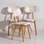 Vintage white chairs (c.1960) Dimensions: Width: 41 cm Depth: 41 cm Height: 81 cm Seat: 45 cm Style: Mid 20th century...