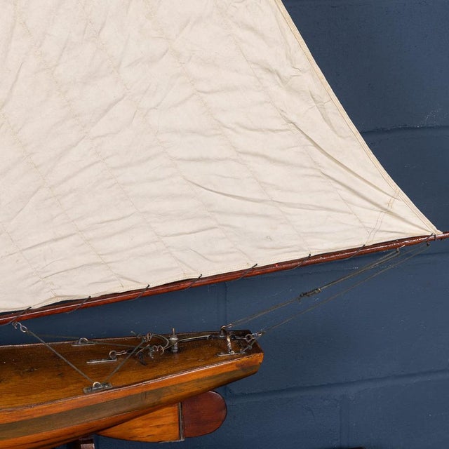 Vintage English Carved Hull Pond Yacht, 1930 For Sale - Image 12 of 18