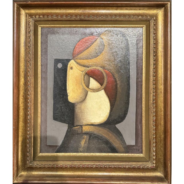 José Herrera, Cubist Portrait, 1970s For Sale - Image 3 of 5
