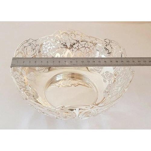 Antique Sterling Silver Fruit from Bowl Hawksworth, Eyre & Co, 1920s For Sale - Image 13 of 14