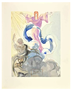 Salvador Dali, The Song of the Wise Spirits, Woodcut, 1963