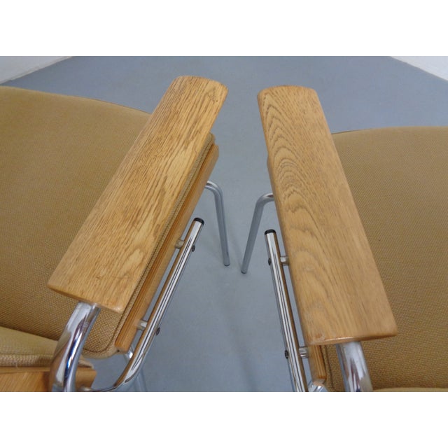 Vintage Conference Armchair in Oak and Chrome from Duba Møbelindustri, Denmark, 1960s For Sale - Image 17 of 18