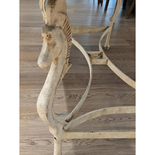 Maison Jansen Style Granite Dining Table With Cast Iron Seahorse Base For Sale In West Palm - Image 6 of 10
