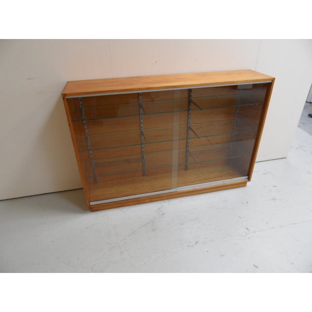 1950s Vintage Shop Display Bookcase with Sliding Doors, 1950s For Sale - Image 5 of 12