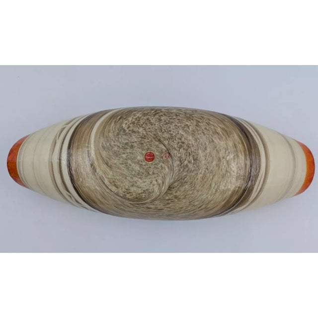 Large Yalos Murano Folded Glass Centerpiece Bowl, Italy For Sale - Image 9 of 12