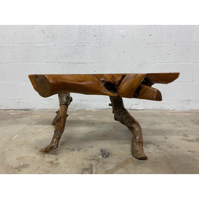 Wood Mid-Century Coastal Driftwood Coffee or Side Table, 1970s For Sale - Image 7 of 13