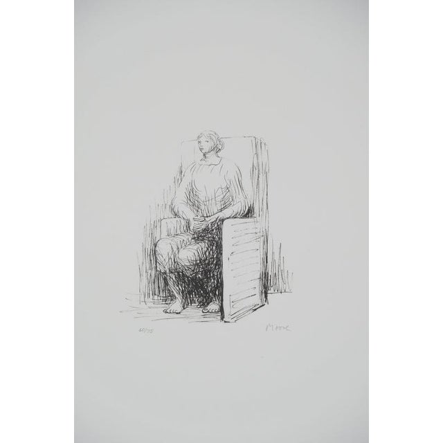 Henry Moore, Woman Sitting in an Armchair, Lithograph For Sale - Image 7 of 7