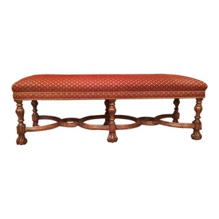 Renaissance Style Carolean Bench by Charles Pollock Reproductions For Sale