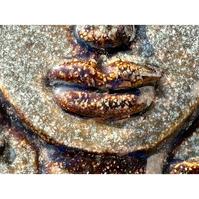 A striking wall plaque made of glazed stoneware, designed by Joseph Simon for Søholm Keramik on the Danish island of...