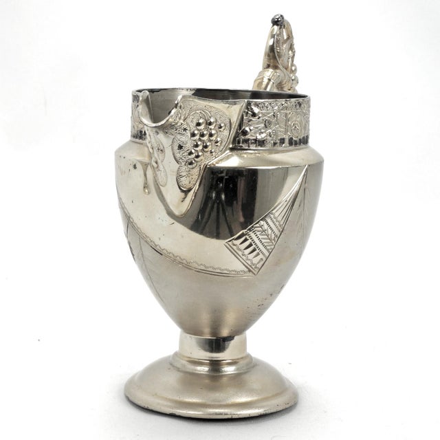 Metal Aesthetic Movement Victorian Bird Silverplate Sugar and Creamer Circa 1870 For Sale - Image 7 of 15