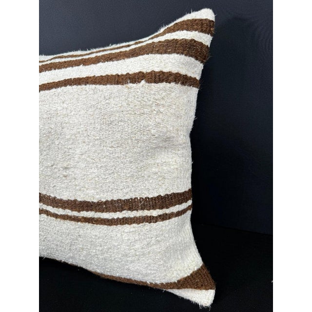 Contemporary Turkish Hemp Pillow Cushion Natural Beige Brown Cushion Cover 20x20 For Sale - Image 3 of 4