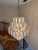 Vintage Mid-Century Modern Retro Mirrored Prism and Lucite 7-Tiered Chandelier With Brass Frame For Sale - Image 4 of 9